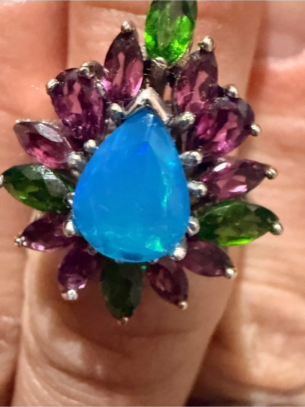 Natural blue opal Sz7.5